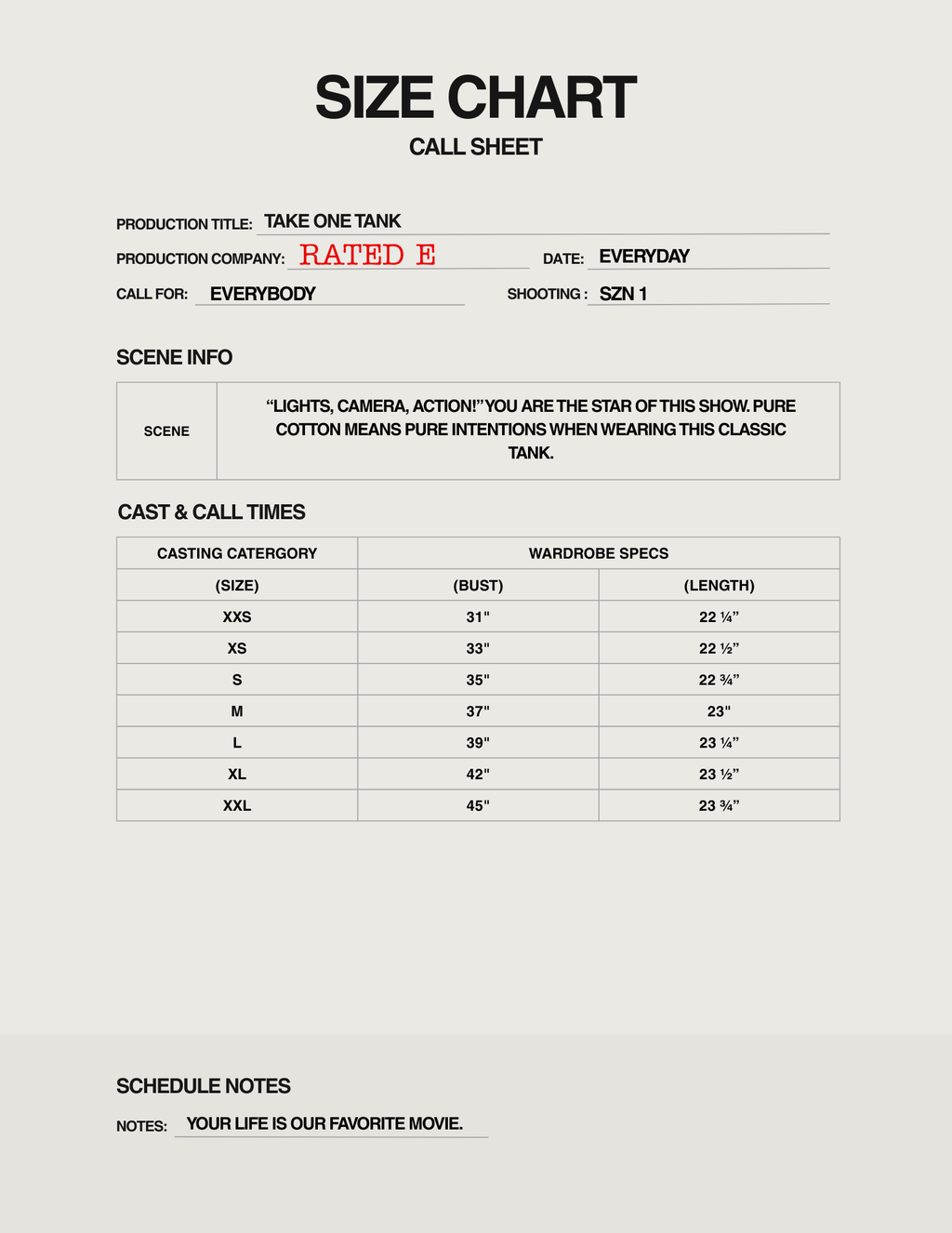 Take One Tank Camera